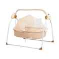 thumbnail image 3 of Columpio eléctrico para bebés con 6 melodías, apto para bebés unisex de 0 a 6, de 0 a 12 y de 12 a 24 meses. Caqui, 3 of 8