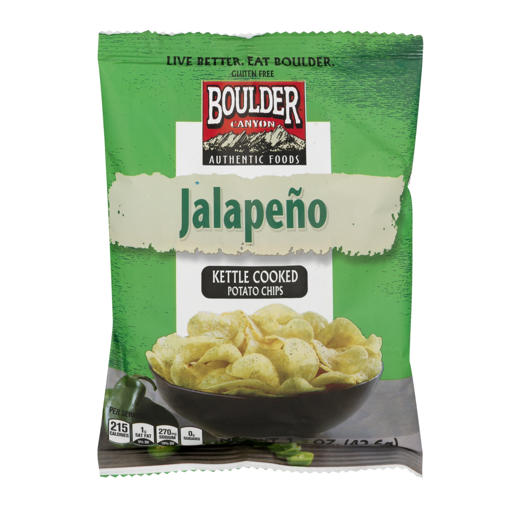 Boulder Canyon Kettle Chips, Jalapeno, 1.5 Oz