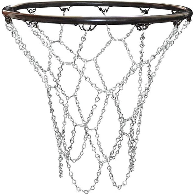 Filet de Basketball Extérieur, Filet de Basketball de Remplacement, Filet de Basketball Extérieur, Filet de Basketball en Métal, Filet de Basketball Galvanisé Durable Standard pour Terrain de Basketball Intérieur