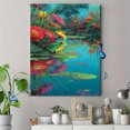 thumbnail image 4 of Frog and Flower Canvas Wall Art, Botanical Animal Print for Living Room Bedroom Bathroom Kitchen Office Den Home Decor, 4 of 8
