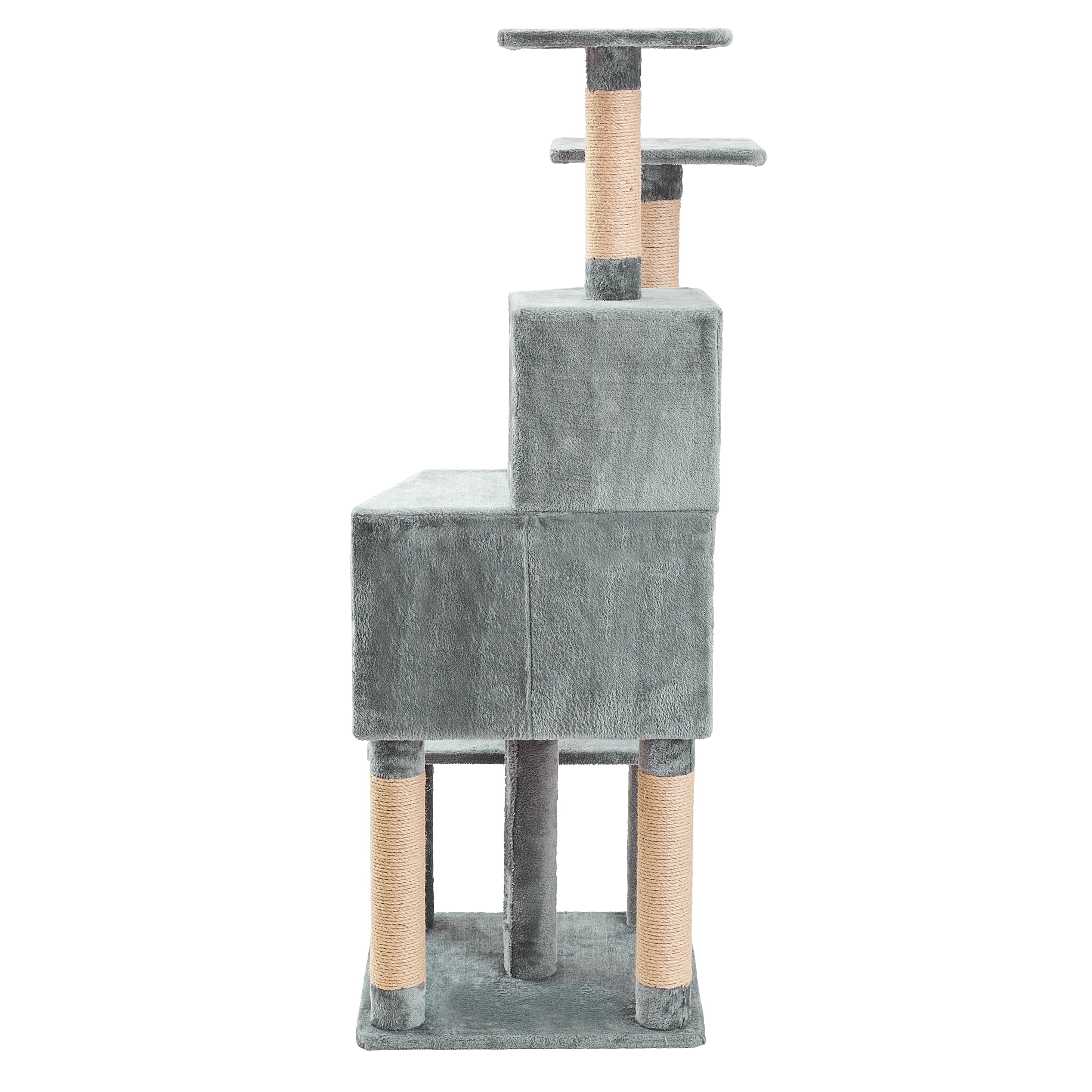 Two by Two Greenwich - Gray Scratching Post Cat Furniture - 63 in. Tall