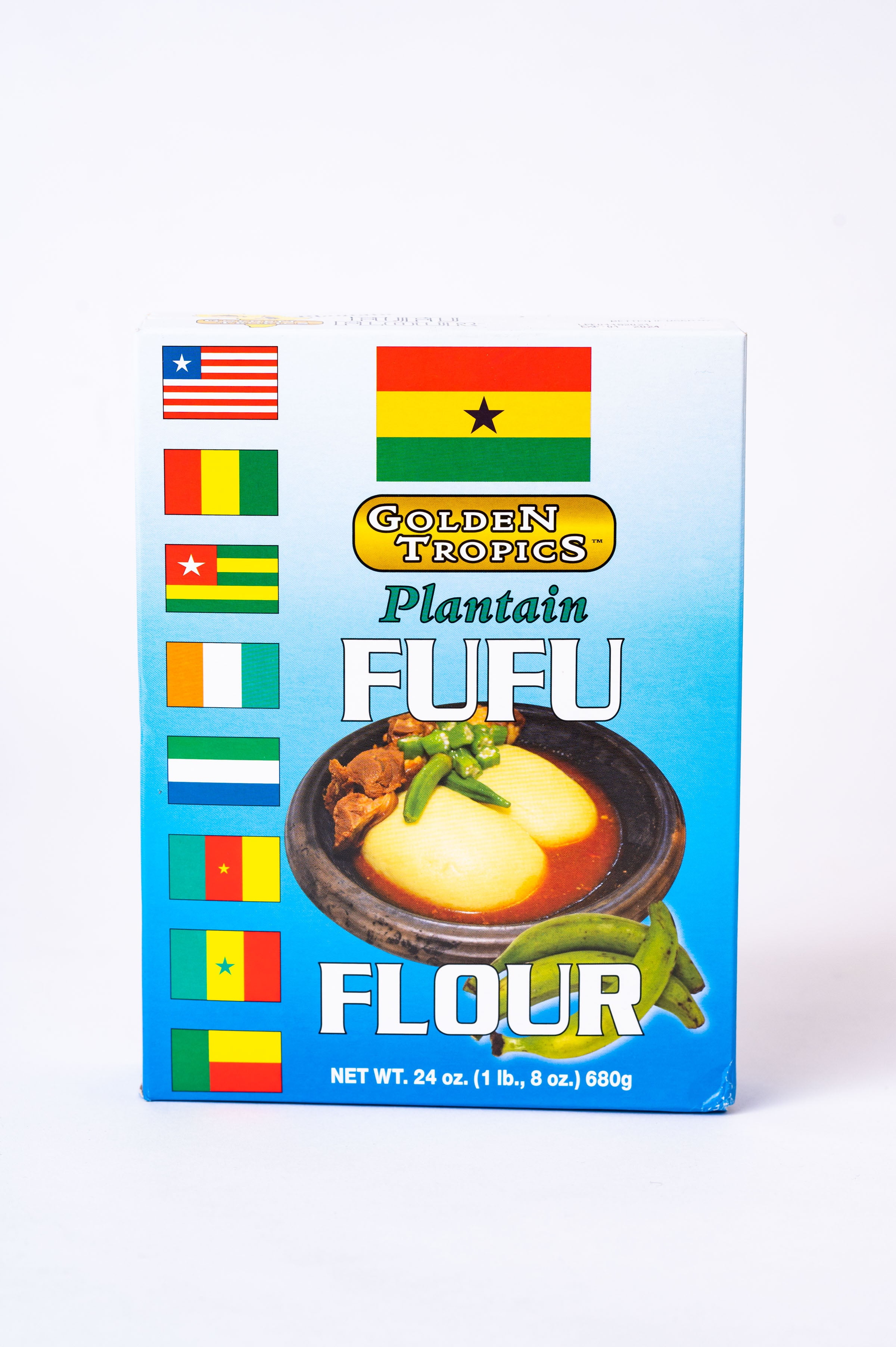 African Delights Golden Tropics Plantain Fufu Flour, 680g