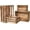 Brown, variant on Large Wooden Crates Set of 4 Decorative Storage Boxes with Handles, Rustic Farmhouse Wooden Crates for Kitchen, Pantry, Bedroom