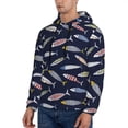 thumbnail image 3 of Daiia Sardine for Men's Fashion Hoodies & Sweatshirts with Kangaroo Pocket Hooded Sweatshirt Breathable & Moisture Wicking-Medium, 3 of 7
