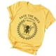 thumbnail image 5 of Sonducket Mujer Carta Gráfico Impreso Cuello Manga Corta Camisa Prendas para la parte del cuerpo Amarillo XL Sonducket AP002565-03, 5 of 5