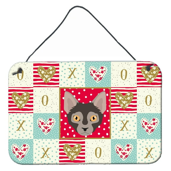 Carolines Treasures CK5128DS812 Lykoi Cat Love Wall or Door Hanging Prints 8x12 multicolor