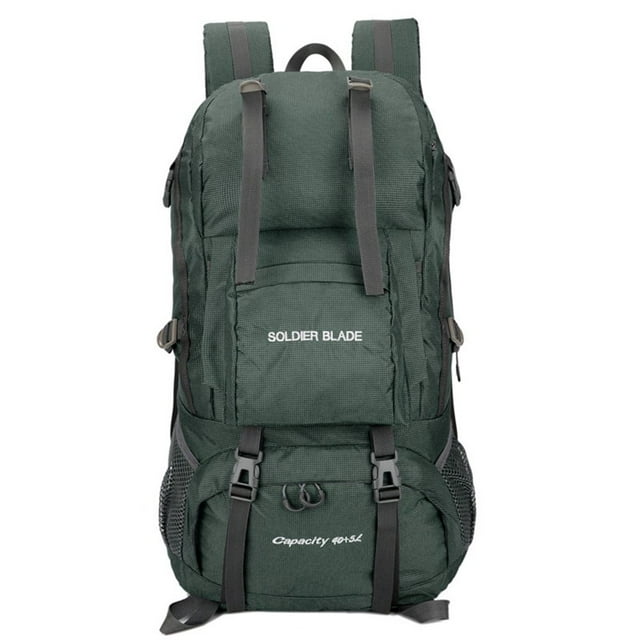 Sac à Dos de Voyage Multiples Compartiments Grande Capacité Nylon Réglable Pliant Sac à Dos Camping Fournitures