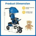 thumbnail image 3 of Costway 5-in-1 Folding Trike for Toddlers 1-5 Years Old with Safety Harness Storage Blue, 3 of 11