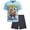 Blue, variant on SOUTHPOLE Boys Athletic Shorts Set Lightweight Soft Cotton Graphic Tees & French Terry Shorts 2 Piece