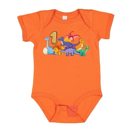 

Inktastic 1st Birthday Dinosaurs Gift Baby Boy or Baby Girl Bodysuit