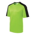 thumbnail image 1 of Gravity Threads Chemise à Manches Bloquées pour Hommes - Évacuation de l'Humidité - Lime Shock/noir - Petit, 1 of 1