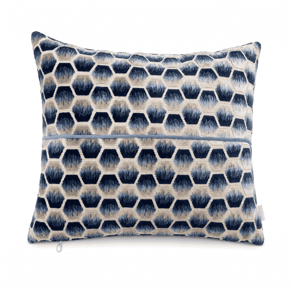 EXCELLERE HOME Soft Touch 20 in x 14 in Modern Jacquard Living Room Sofa Styling Lumbar Pillows, Breathable