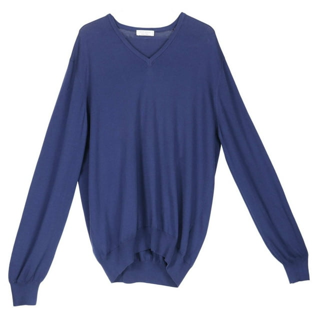 Gran Sasso Chandail Col en V Bleu Foncé pour Hommes - TTG