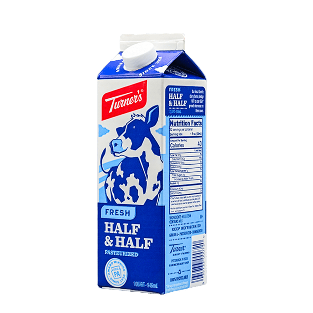 Turner Dairy Pure Half & Half, 1 Pint