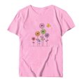 thumbnail image 2 of Birdeem T-Shirt Décontracté pour Femmes Imprimé Col Rond Manches Courtes Chandail Blouse Tops, 2 of 5