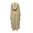 thumbnail image 4 of COM1950s Cape pour Femmes, Cape à Capuche Imprimée Décontractée Longue Col en V Musulmane, 4 of 7