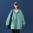 thumbnail image 4 of Chaquetas para mujer, estilo coreano, chaquetas de béisbol holgadas, cárdigans de gran tamaño con cuello vuelto, abrigos vintage de manga larga, blusas para mujer, 4 of 4