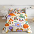 thumbnail image 2 of Homewish Purple Ice Cream Queen Comforter Set,Cartoon Mushroom Bedding Sets,Cute Daisy Sweet Strawberry Bedding Comforter Set For Girls Kids,Luxury Bedroom Decor Reversible,3pcs, 2 of 8