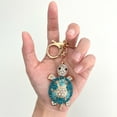thumbnail image 5 of Wrapables Crystal Bling Key Chain Keyring Car Purse Handbag Pendant Charm, Blue Sea Turtle, 5 of 9