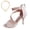 Pink, variant on Women's Peep Toe Heeled Sandals Cutout Stiletto Short Summer Booties with Back Zipper