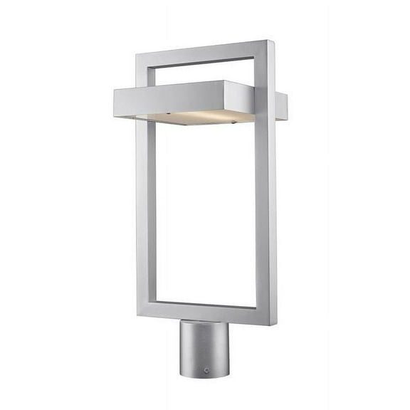 12W 1 Led Outdoor Post Mount Lantern In Contemporary Style 10.5 Inches Wide By 21.63 Inches High Z-Lite 566Phbr-Sl-Led