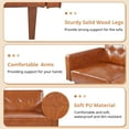 thumbnail image 6 of Futon Sofa Bed Memory Foam Couch Sleeper Daybed Foldable Convertible Loveseat, Brown, 6 of 7