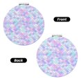 thumbnail image 2 of Uemuo Rainbow Scales Print Compact Portable Pocket Makeup Mirror - Leather Cover, Elegant Travel Cosmetic Mirror for Purse, Pocket, and Handbag-Round Shape, 2 of 9