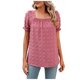 thumbnail image 1 of Blusa de gasa con cuello cuadrado de manga corta de color sólido de verano para mujer OAVQHLG3B Store  lin121212, 1 of 4