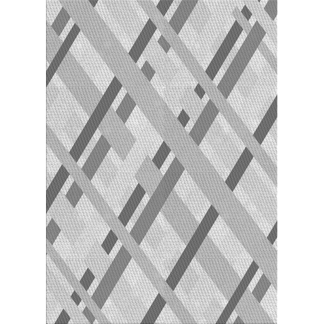 Ahgly Company Indoor Rectangle Patterned Gunmetal Gray Area Rugs, 8' x 10'
