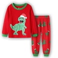 thumbnail image 1 of SAILEROAD-Conjunto de Pijama con estampado de Papá Noel para niños, ropa de dormir de algodón de manga larga, 1 of 4