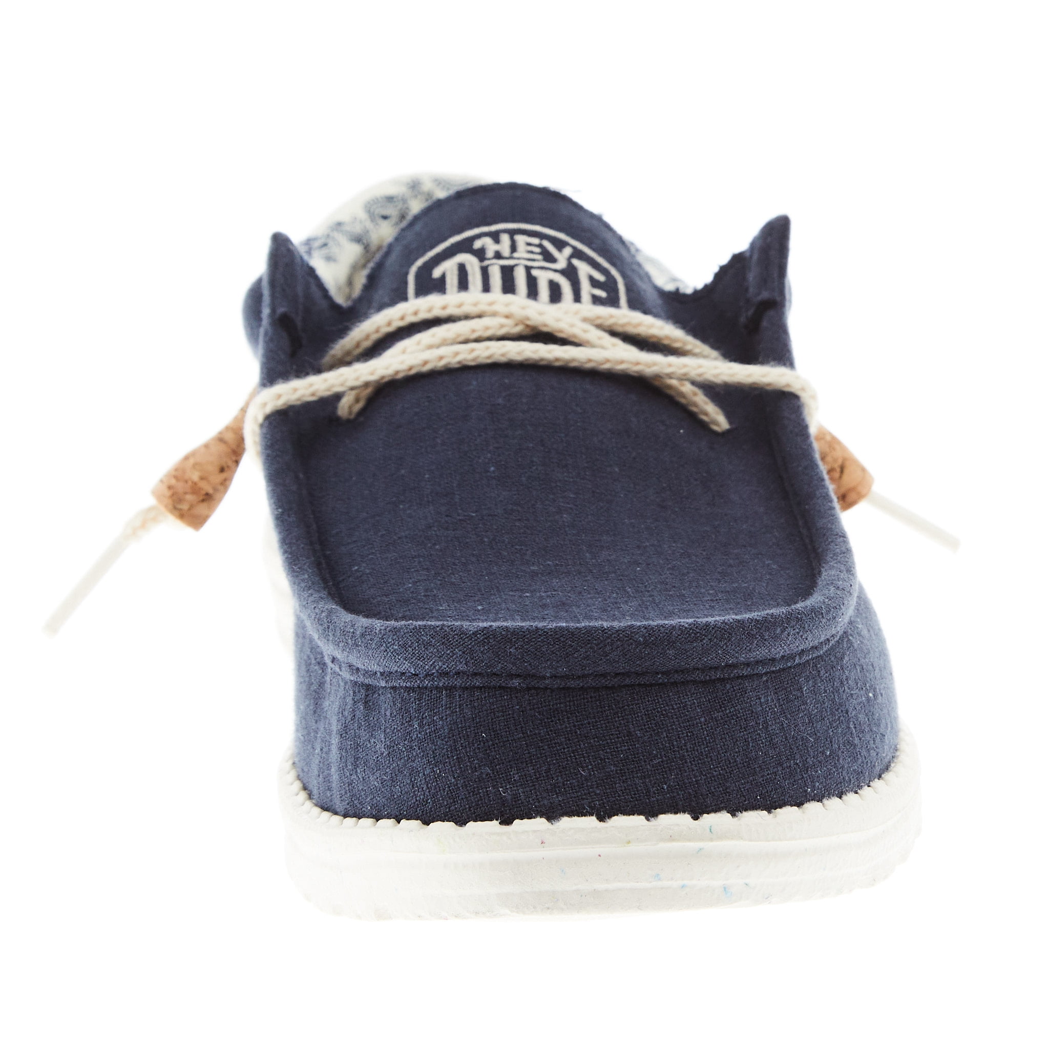 Mens Hey Dude Wally Linen Natural Navy Casual Shoe - Walmart.com display picture 1