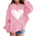 thumbnail image 5 of XQYLOS Heart Print Graphic Hoodies for Teen Girls Long Sleeve Oversized Pullover Cute Sweatshirts Plus Size Fashion Tops, 5 of 5
