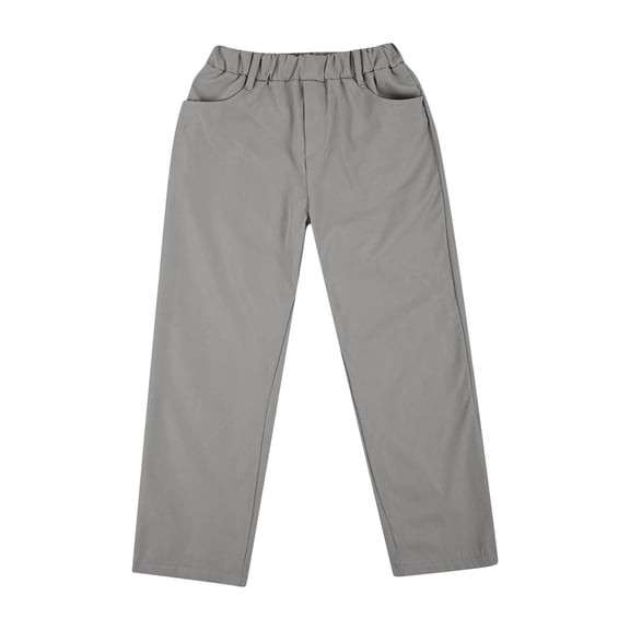 Boys Uniform Pants Pull On Chino Pants with Pockets Straight Pants Grey Uniform Pants Boys Boys Back to School Clothes Kids Preppy Clothes 10-11 Years