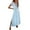 Sky Blue, variant on Cmfcve Women's Summer Floral Dresses Plus Size Hem Split Beach Vacation Dress Short Sleeve V-Neck Hawaiian Long Dress