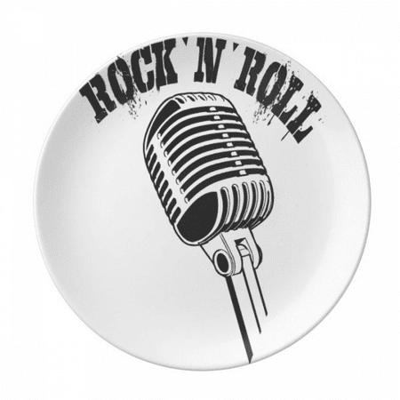 

Microphone Illustrate Music Simple Pattern Plate Decorative Porcelain Salver Tableware Dinner Dish