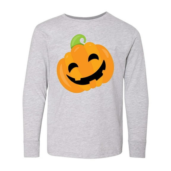 Inktastic Halloween Pumpkin Long Sleeve Youth T-Shirt