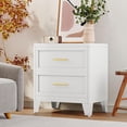 thumbnail image 7 of 2 Drawers Dresser for Bedroom, 26.42" H Metal Dresser & Chest of Drawers with Large Storage Space, Closet Dressers & Chests of Drawers for Living Room, Hallway, Entryway (White), 7 of 7