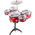 thumbnail image 2 of Jazz Drum Set with Chair for Kids Musical Instruments Educational Toys for Children (Red), 2 of 5