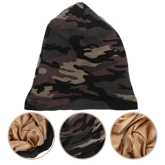 TEHAUX 1Set Green Satin Bonnet for Women Practical Beanie Hat for Sleeping