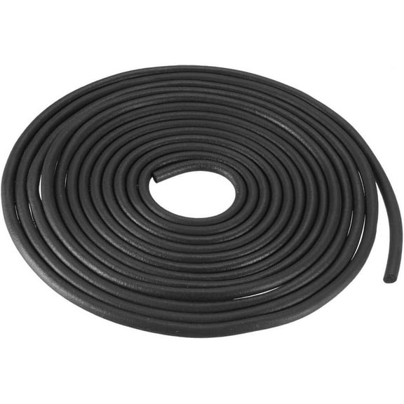 Foam Rubber Seal Weather Strip (3mm)Diameter (5m)Long Black