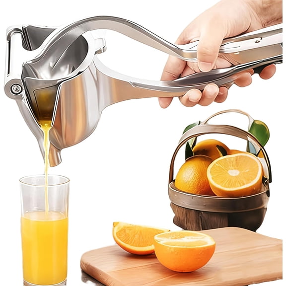 2026 New Cast Iron Juicer, Portable Handheld Manual Juicer Hand Press Squeezer with Large Detachable Bowl, Efficient Extractor for Oranges Lemons Citrus Lime