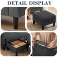 thumbnail image 5 of Soscana Sectional Sofa with Storage Ottoman and Loveseat, Modern 3 Seater L Shaped Couch Love Seat for Living Room Apartment Studio Office,Living Room Furniture Set,Dark Gray, 5 of 8