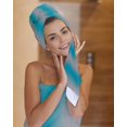 thumbnail image 7 of Turquoise Ombre Towel Set of 3, Soft Microfiber Bath Towels, Hand Towel, Washcloths, Grey Modern Art Farmhouse Quick-Dry Absorbent Towels for Bathroom Kitchen Hotel Beach Gym Spa, 7 of 7
