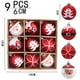 thumbnail image 1 of Juego de bolas navideñas pintadas a mano con elementos temáticos navideños, adornos colgantes para árbol de Navidad, 1 of 4