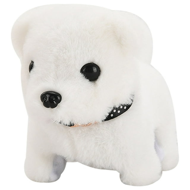 Bangcool Jouet Chiot en Peluche Chien Électronique Queue Réaliste Qui Gigote Marche Jouet Chien Qui Aboie