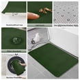thumbnail image 6 of Solid Dark Green Bath Mat 3 Piece Bathroom Rug Set, Retro Minimalism Abstract Denim Texture Non Slip Bath Rug Contour Mat and Toilet Lid Cover, Absorbent Shower Mats Soft Bath Rugs and Mats Sets, 6 of 8