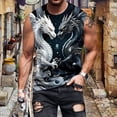 thumbnail image 4 of jowamay Dragon Tank Tops Men Dragon Crew Neck Gym Sleeveless Shirts Fashion Casual Vests for Gym Fitness Sports, 4 of 7