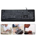 thumbnail image 4 of Large Thickened Font Black Multimedia Keyboard, USB Keyboard, For Old Man Older People, 4 of 8