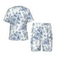 thumbnail image 1 of Balery Rose Flowers Conjunto de Pijama Infantil de Manga Corta con Estampado – Ropa de Dormir de Algodón Suave-4X-Large, 1 of 6