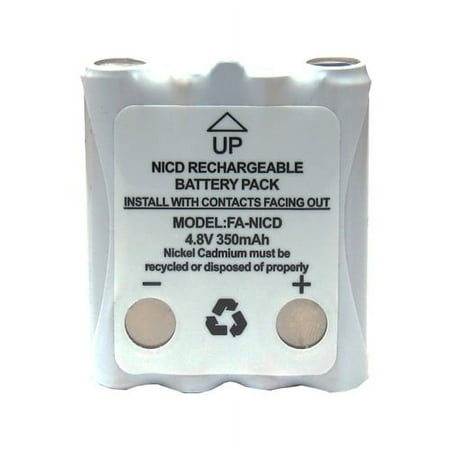 2-Pack 4.8 Volt Cobra Replacement 350 mAh NiCd Microtalk Radio Battery (FRS/GMRS)